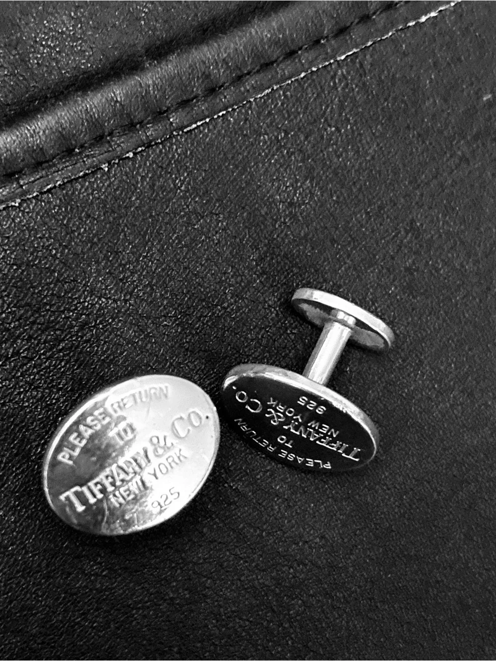Tiffany & Co Sterling Silver 925 Oval Cufflinks   Please Return to NY